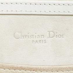 Pre Owned Dior Metallic Gold Glossy Leather Studded Diorama Vertical Clutch