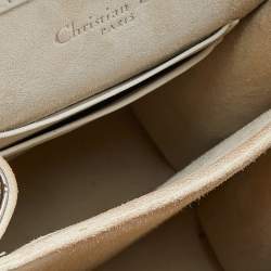 Pre Owned Dior Metallic Gold Glossy Leather Studded Diorama Vertical Clutch