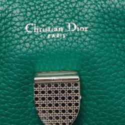 Pre Owned Dior Green Leather Medium Diorever Bag