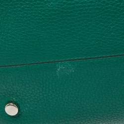 Pre Owned Dior Green Leather Medium Diorever Bag