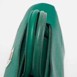 Pre Owned Dior Green Leather Medium Diorever Bag