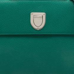 Pre Owned Dior Green Leather Medium Diorever Bag