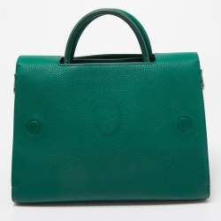 Pre Owned Dior Green Leather Medium Diorever Bag
