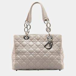 Christian Dior Grey Cannage Quilted Lambskin Leather Small Lady Dior Bag -  Yoogi's Closet