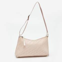 Pre Owned Dior Pink Oblique Canvas Baguette Bag