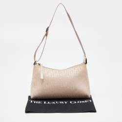 Pre Owned Dior Pink Oblique Canvas Baguette Bag