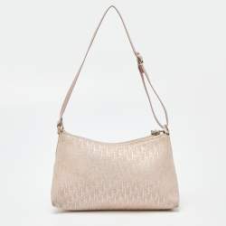 Pre Owned Dior Pink Oblique Canvas Baguette Bag