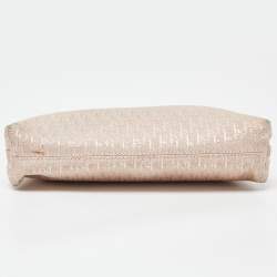 Pre Owned Dior Pink Oblique Canvas Baguette Bag