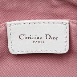 Pre Owned Dior Pink Oblique Canvas Baguette Bag