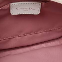 Pre Owned Dior Pink Oblique Canvas Baguette Bag