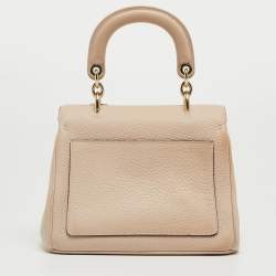 Dior Beige Leather Mini Be Dior Top Handle Bag