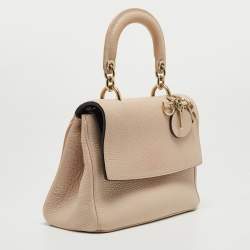 Dior Beige Leather Mini Be Dior Top Handle Bag