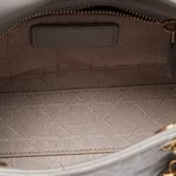Dior Grey Cannage Leather Mini Chain Lady Dior Tote
