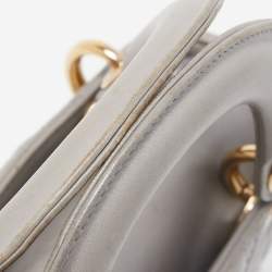 Dior Grey Cannage Leather Mini Chain Lady Dior Tote