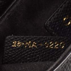 Pre Owned Dior Black Leather Mini Saddle Bag
