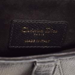 Pre Owned Dior Black Leather Mini Saddle Bag
