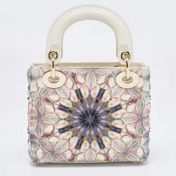 Dior Multicolor Embroidered Leather KaleiDiorscopic Mini Lady Dior Tote