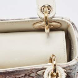 Dior Multicolor Embroidered Leather KaleiDiorscopic Mini Lady Dior Tote