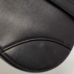 Dior Black Leather Mini Saddle Bag