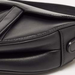 Dior Black Leather Mini Saddle Bag
