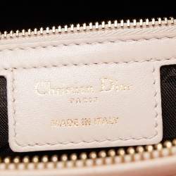 Pre Owned Dior Pink Cannage Leather Large Lady Dior Tote