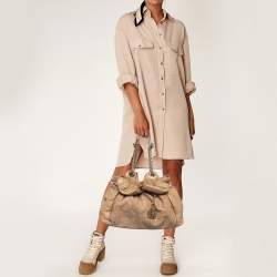 مملوكة مسبقًا Dior Beige Cannage Leather Le Trente Shoulder Bag