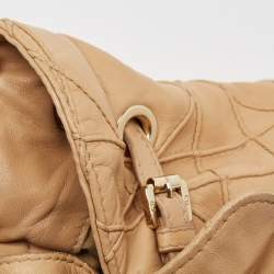 مملوكة مسبقًا Dior Beige Cannage Leather Le Trente Shoulder Bag