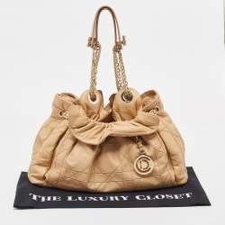 مملوكة مسبقًا Dior Beige Cannage Leather Le Trente Shoulder Bag