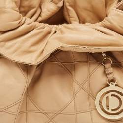 مملوكة مسبقًا Dior Beige Cannage Leather Le Trente Shoulder Bag
