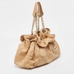 مملوكة مسبقًا Dior Beige Cannage Leather Le Trente Shoulder Bag