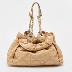 مملوكة مسبقًا Dior Beige Cannage Leather Le Trente Shoulder Bag