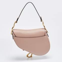 Dior Pink Leather Saddle Bag