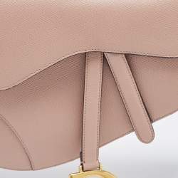 Dior Pink Leather Saddle Bag