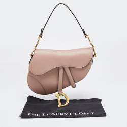 Dior Pink Leather Saddle Bag