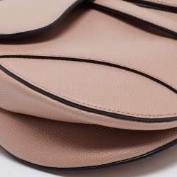 Dior Pink Leather Saddle Bag