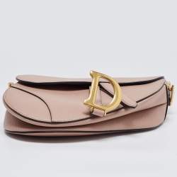 Dior Pink Leather Saddle Bag
