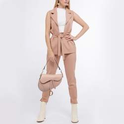 Dior Pink Leather Saddle Bag
