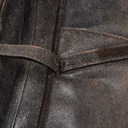 Pre Owned Dior Brown Leather Saddle Bag