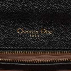 Pre Owned Dior Black Leather Medium Diorama Flap Shoulder Bag
