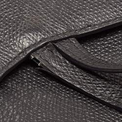 Pre Owned Dior Black Grained Leather Saddle Chain Pouch