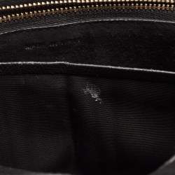 Pre Owned Dior Black Grained Leather Saddle Chain Pouch