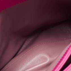 Pre Owned Dior Hot Pink Cannage Leather Small Diorling Shoulder Bag