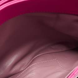 Pre Owned Dior Hot Pink Cannage Leather Small Diorling Shoulder Bag