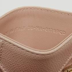 Pre Owned Dior Pink Cannage Leather Diorama Card Holder