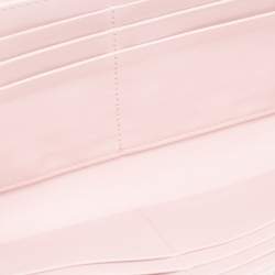 Pre Owned Dior Pink Leather Diorissimo Alstroemeria Flower Chain Clutch