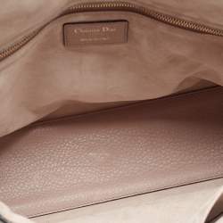 Pre Owned Dior Old Rose Cannage Leather Supple Lady Dior Tote