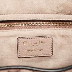Pre Owned Dior Old Rose Cannage Leather Supple Lady Dior Tote