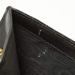 Pre Owned Dior Black Cannage Patent Leather Lady Dior Flap Wallet