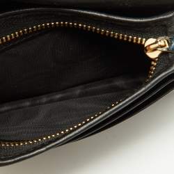 Pre Owned Dior Black Cannage Patent Leather Lady Dior Flap Wallet