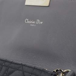 Pre Owned Dior Navy Blue Shimmer Cannage Leather Mini Miss Dior Bag